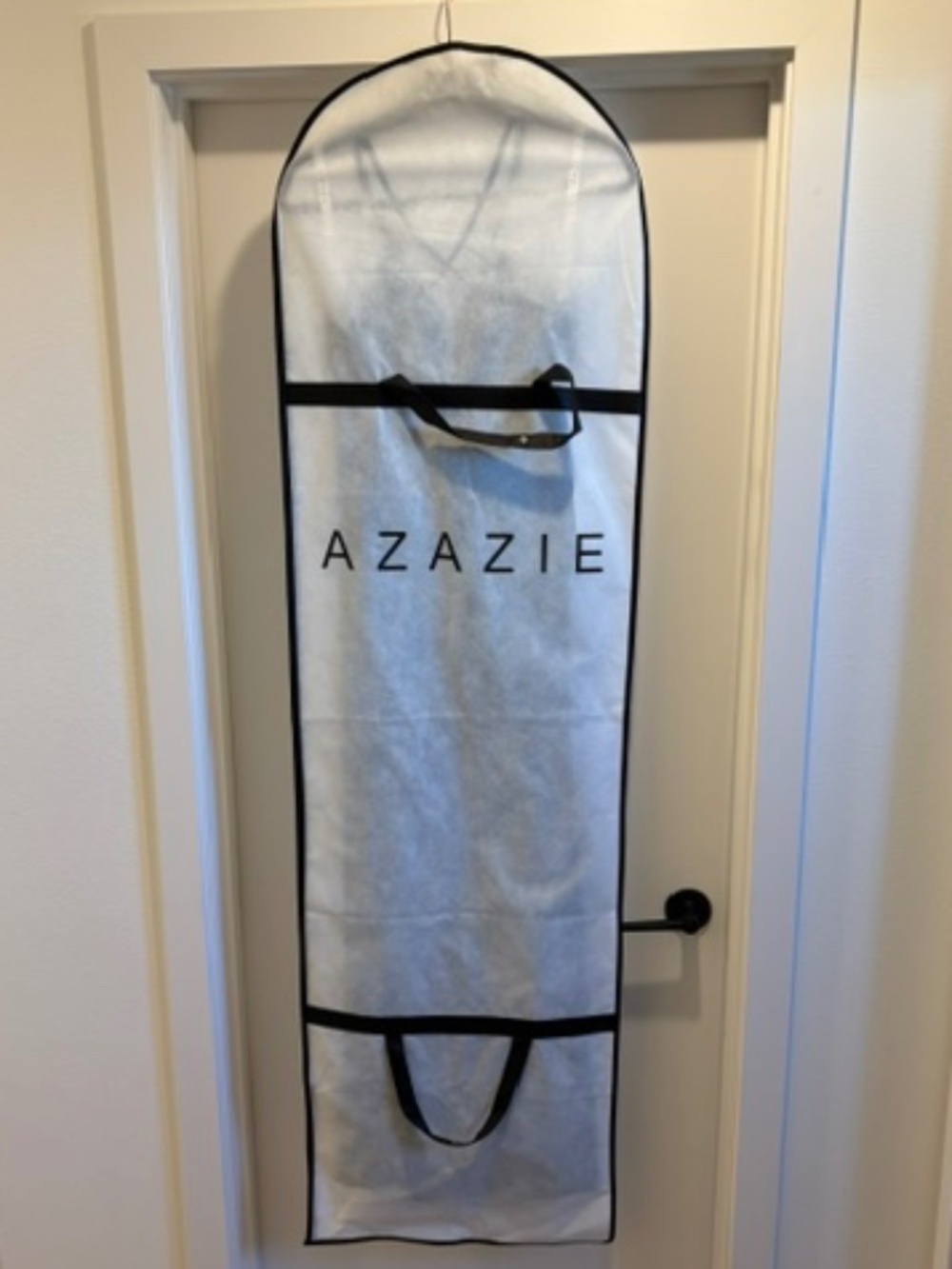 Azazie Mei  Bermuda A-Line V-Neck Stretch Satin Dress, NWT - Picture 5 of 5